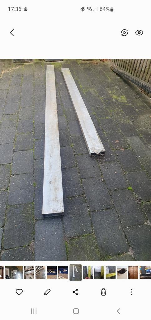 Aluminium profielen.gratis ophalen., Doe-het-zelf en Verbouw, Metalen, Ophalen, Aluminium