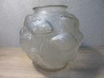 Vintage art deco glazen vaas met vissen, Gebruikt, Overige kleuren, Ophalen of Verzenden, Glas