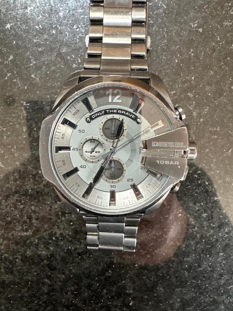 Diesel Only The Brave herenhorloge, Gebruikt, Staal, Polshorloge, Ophalen