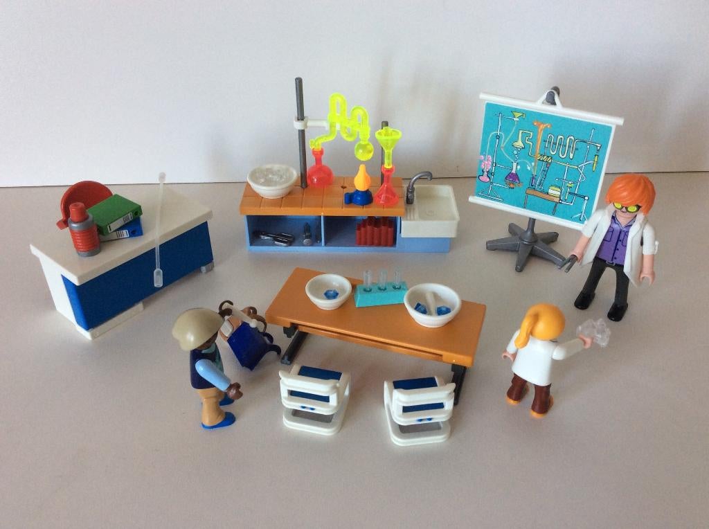 playmobil 9456 scheikunde les, Ophalen of Verzenden, Gebruikt, Complete set