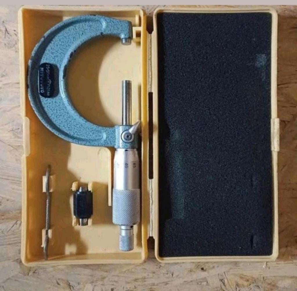 Mitutoyo micrometer compleet!, Doe-het-zelf en Verbouw, Meetapparatuur, Ophalen of Verzenden