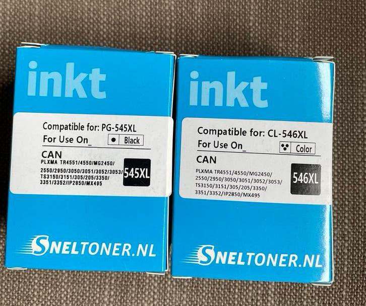 Inktcartridges PG-545XL Zwart & CL-546XL Kleur, Ophalen of Verzenden, Zo goed als nieuw, Kleur printen, All-in-one