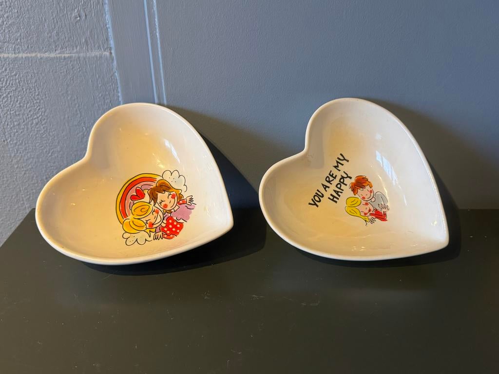 2 Blond Amsterdam Specials Harten Kommen Set, Porselein of Keramiek, Schaal, Ophalen of Verzenden, Zo goed als nieuw