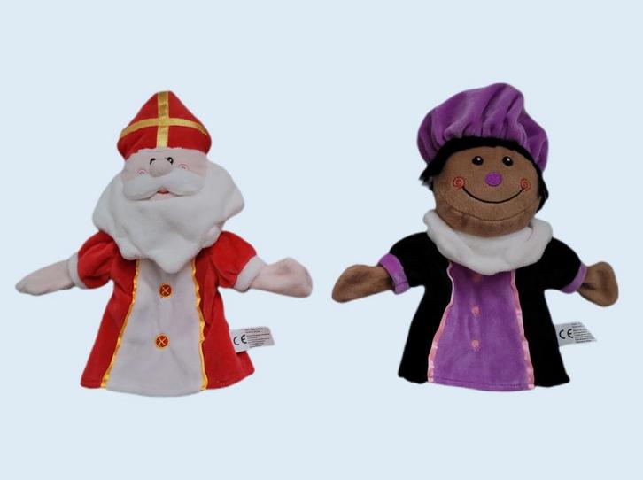 Sint en Piet stoffen handpoppen NH9801, Diversen, Sinterklaas, Zo goed als nieuw, Ophalen of Verzenden