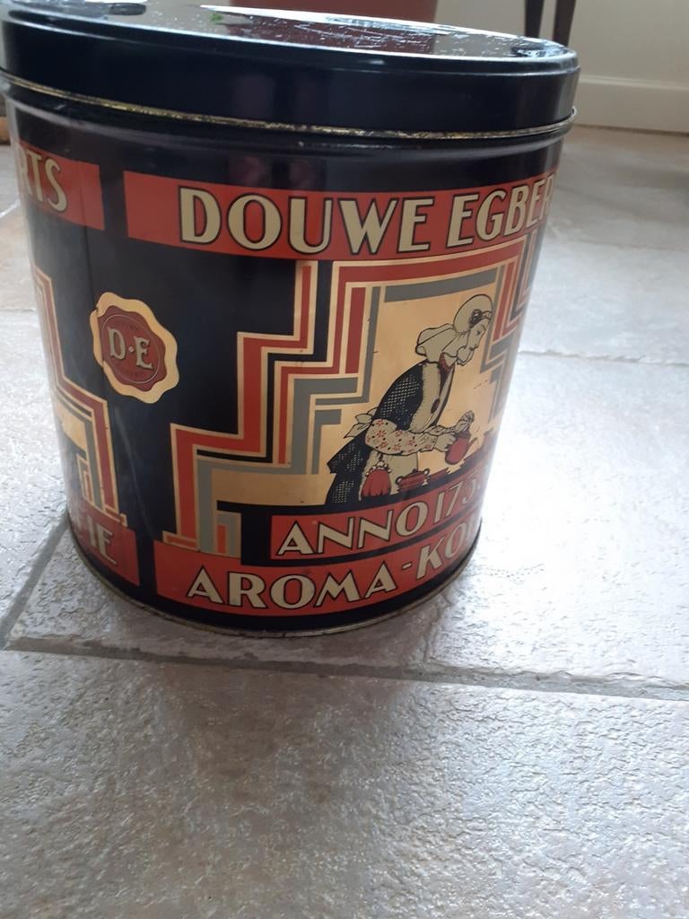 Oud Douwe Egberts koffieblik, Ophalen of Verzenden