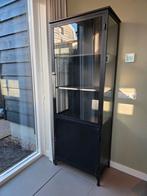 Apothekerskast Irvin - Zwart metalen vitrinekast, Ophalen, 200 cm of meer, Industrieel, Modern, 50 tot 100 cm