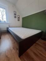 Tweepersoonsbed met lattenbodem, Ophalen, Gebruikt, Tweepersoons, 140 cm