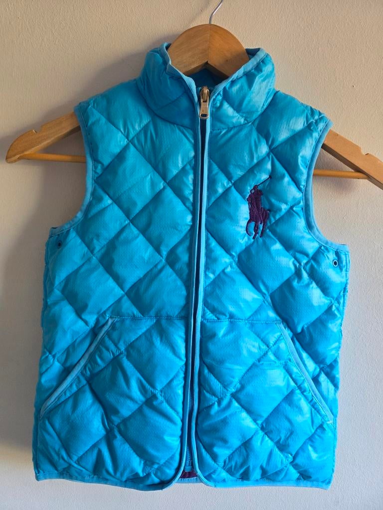 Blauwe turqoise bodywarmer Ralph Lauren izgs S/7 = 122 dons, Kinderen en Baby's, Kinderkleding | Maat 122, Jongen of Meisje, Ophalen of Verzenden