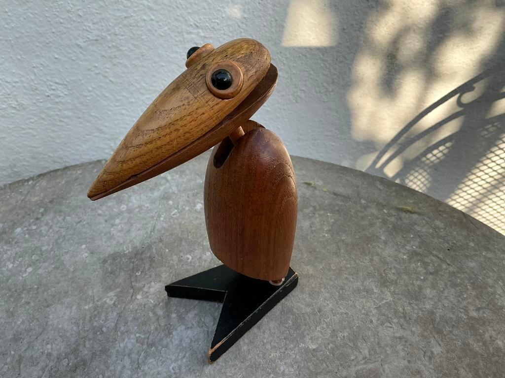 Vintage houten vogel, Ophalen of Verzenden