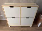 2x IKEA Ställ schoenenkast met 4 vakken, wit/geel, Huis en Inrichting, Kasten | Schoenenkasten, Ophalen, Gebruikt