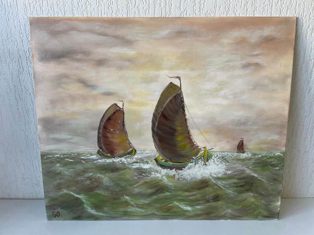 Schilderij De Thuiskomst in het Avondrood Gerda Slingerland, Ophalen