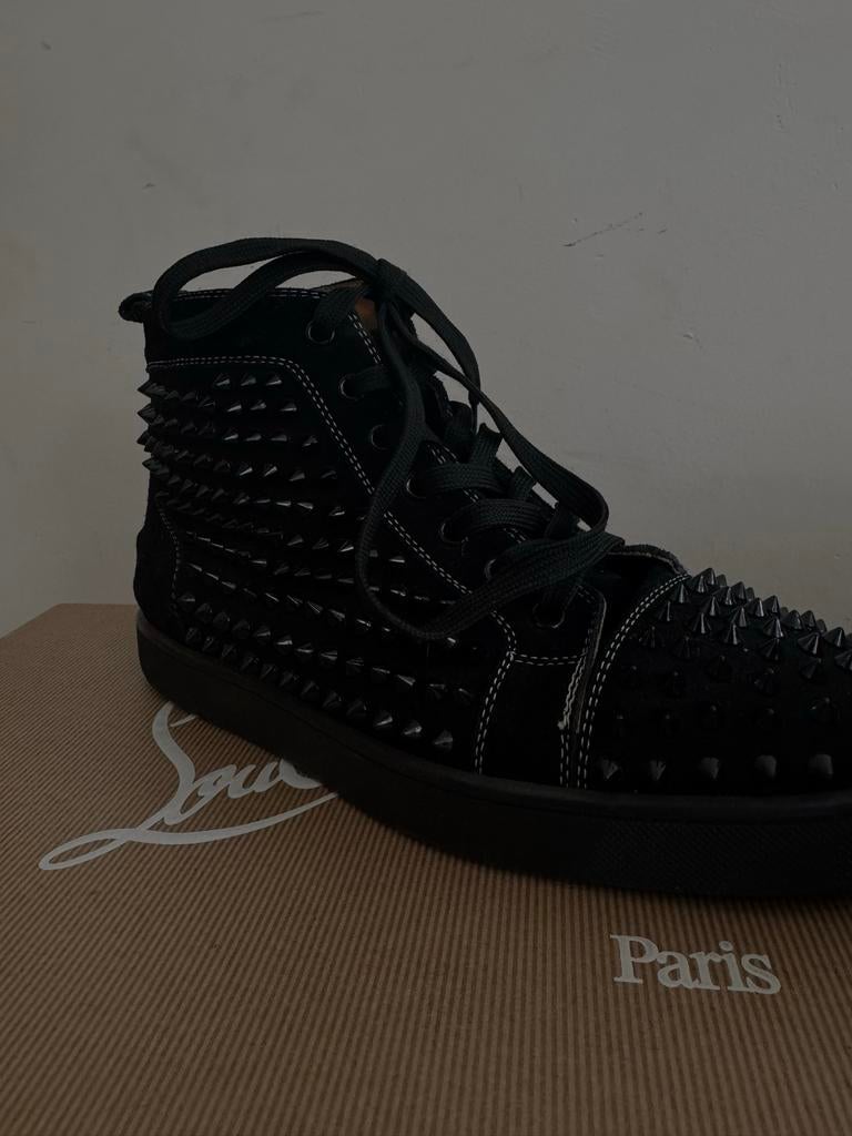 Christian Louboutin Spikes Sneakers Zwart, Ophalen of Verzenden, Gedragen, Zwart, Sneakers of Gympen
