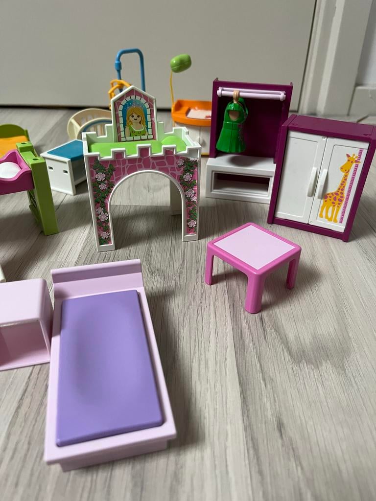 Playmobil onderdelen van slaapkamer, Ophalen of Verzenden, Gebruikt, Los playmobil
