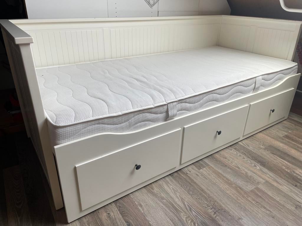 Ikea HEMNES Bedbank 3 lades wit 80x200 cm, Ophalen of Verzenden, Twijfelaar