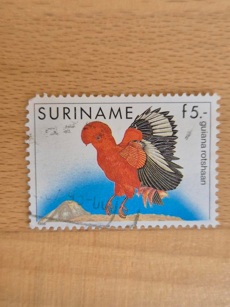 Suriname 1986 vogel, Postzegels en Munten, Postzegels | Suriname, Ophalen of Verzenden, Gestempeld