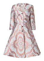 Ted Baker robe manteau (dress coat) Versailles maat 2 -36, Blauw, Ophalen of Verzenden, Zo goed als nieuw, Knielengte