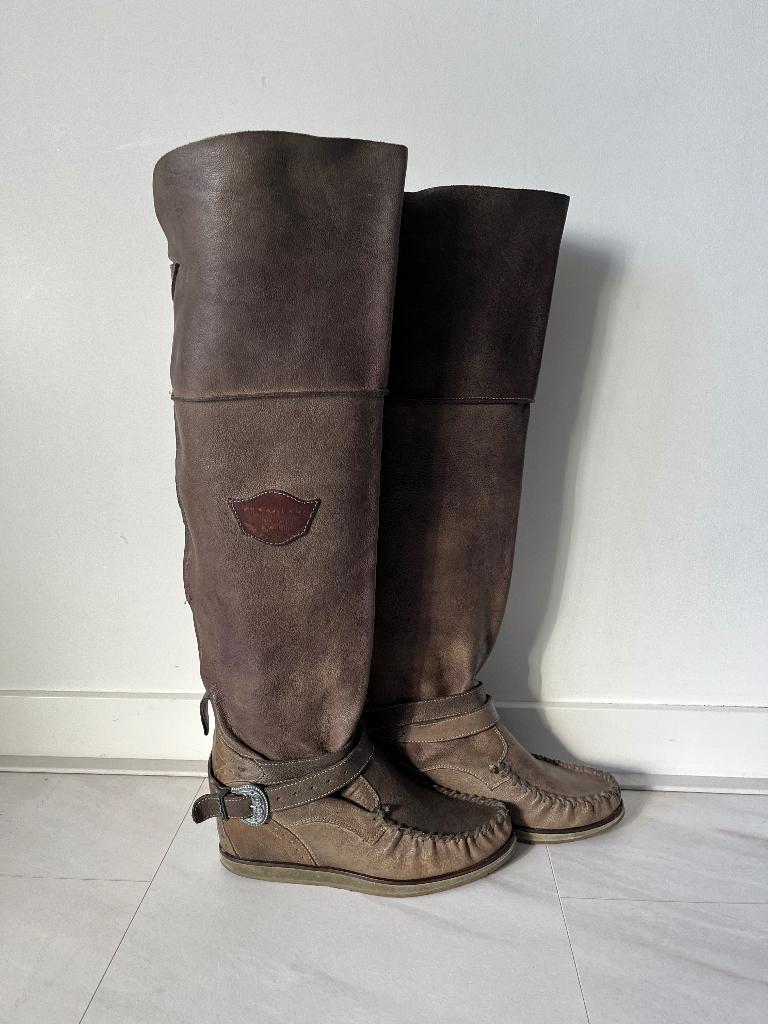 El vaquero maat 38, Kleding | Dames, Schoenen, Hoge laarzen, Bruin, Ophalen of Verzenden, El vaquero
