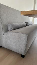 Eetbank grijs stof 200 met 2 kussens, Ophalen, Zo goed als nieuw, Stof, Minder dan 150 cm