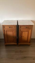 Nachtkastjes marmeren blad, Ophalen, Gebruikt, Minder dan 45 cm, 70 cm of meer