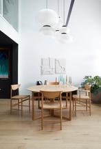 Eettafel Eiken rond Scandinavisch design, Ophalen, Scandinavisch design, Gebruikt, 100 tot 150 cm