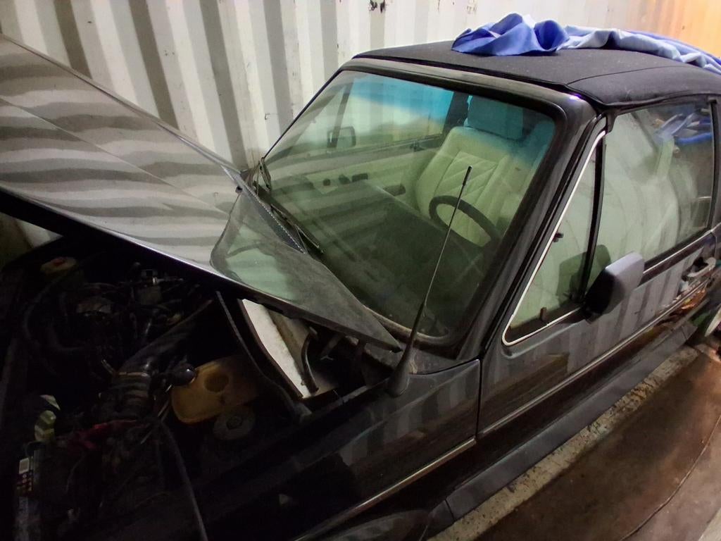 Volkswagen Golf 1.8 GL Cabriolet K6 1986 Zwart Airco, Voorwielaandrijving, Cabriolet, Zwart, Leder