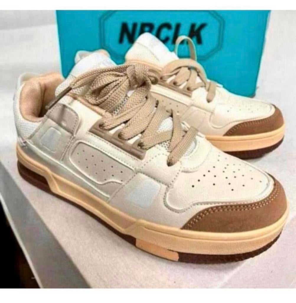 NBCLK - NIEUW dames vrouwen sneakers schoenen 39 bruin beige, Kleding | Dames, Schoenen, Beige, Nieuw, Ophalen of Verzenden, Sneakers of Gympen