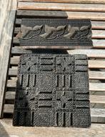 Blokprinten houten stempels textielbedrukking batik, Antiek en Kunst, Ophalen of Verzenden