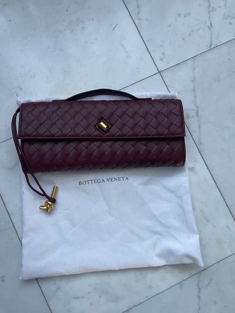 Bottega Veneta tas Bordeaux, Sieraden, Tassen en Uiterlijk, Tassen | Damestassen, Ophalen of Verzenden, Nieuw, Rood, Handtas