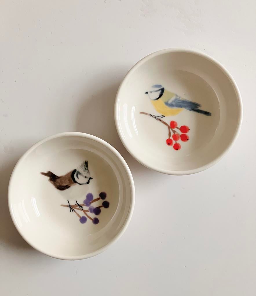 Dille & kamille schaaltjes vogeltjes, Ophalen, Keramiek, Nieuw, Schaal of Schalen
