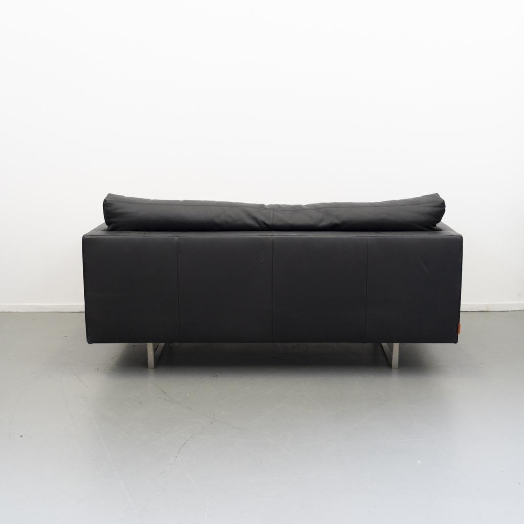 Montis Axel 2,5 zits (159 cm) zwart leder, Niet ingevuld, Niet ingevuld, Leer, Ophalen of Verzenden