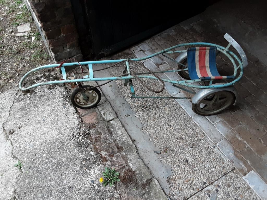 Antieke trapkoets met paard., Antiek en Kunst, Ophalen of Verzenden