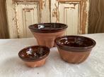 Vintage / 3 ronde puddingvormen / keramiek, Ophalen of Verzenden