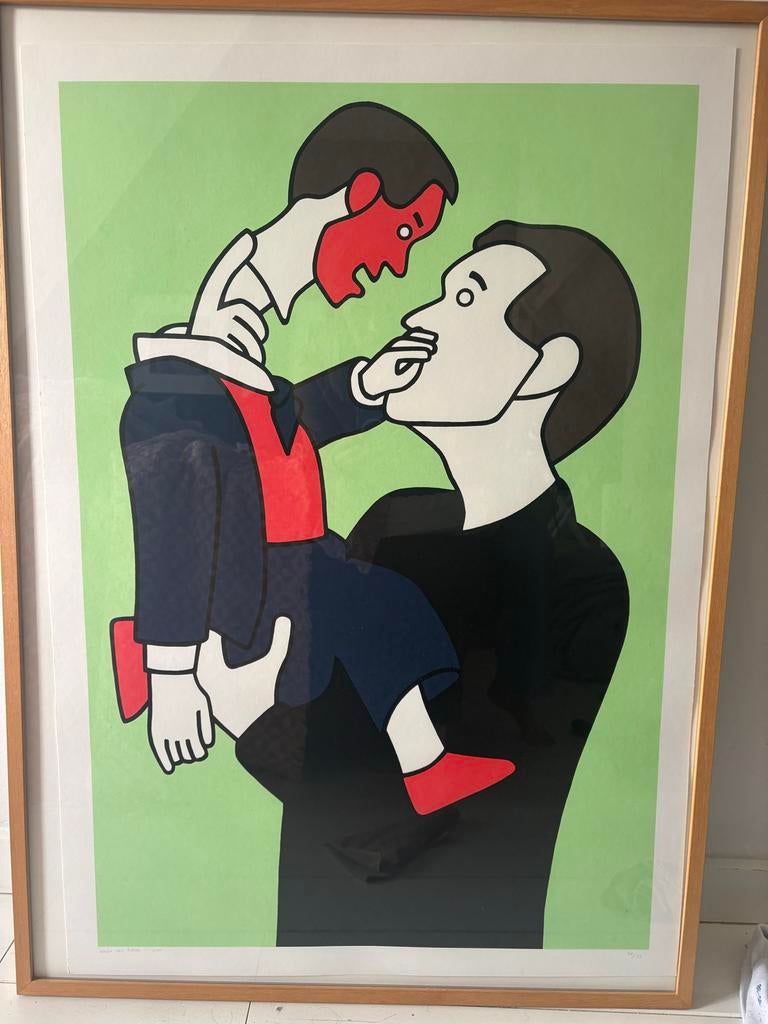 Wouter van Riessen - Zelfportret met buikspreekpop (2001), Ophalen of Verzenden