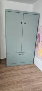 Bedkast met nieuw matras 90x190 - Ideaal logeerbed, Gebruikt, 90 cm, Eenpersoons, Hout