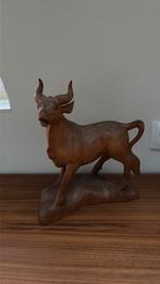 Houten beeld van stier, Ophalen of Verzenden
