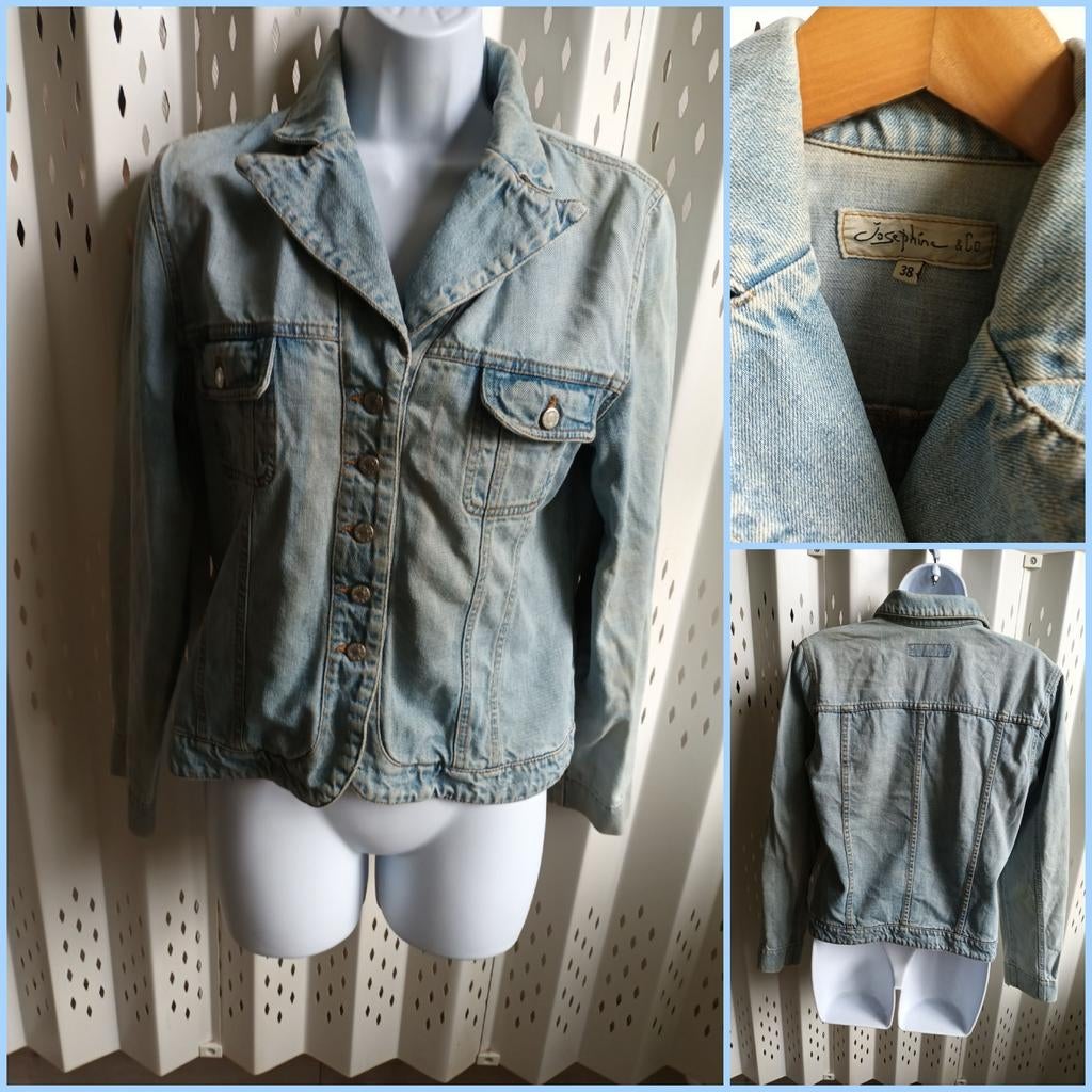 Josephine & Co lichtblauw spijkerjasje blazer maat 38, Kleding | Dames, Maat 38/40 (M), Josephine & Co, Blauw, Ophalen of Verzenden