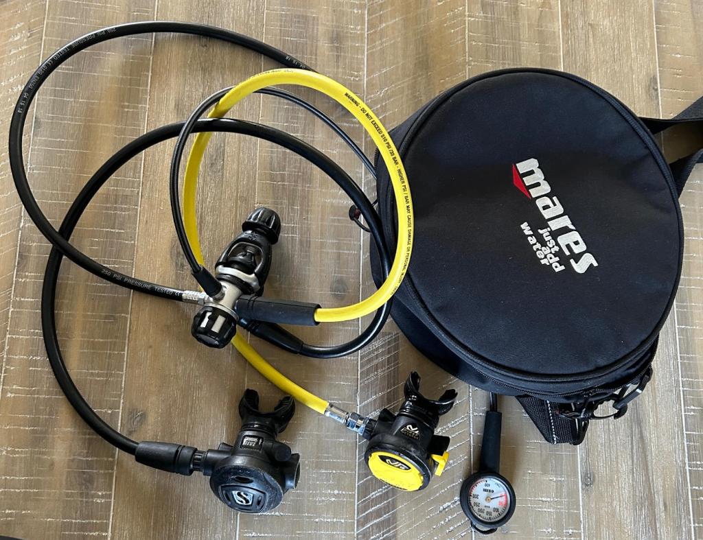 Ademautomaat scubapro met Mares reistas, Ophalen of Verzenden, Gebruikt, Overige typen