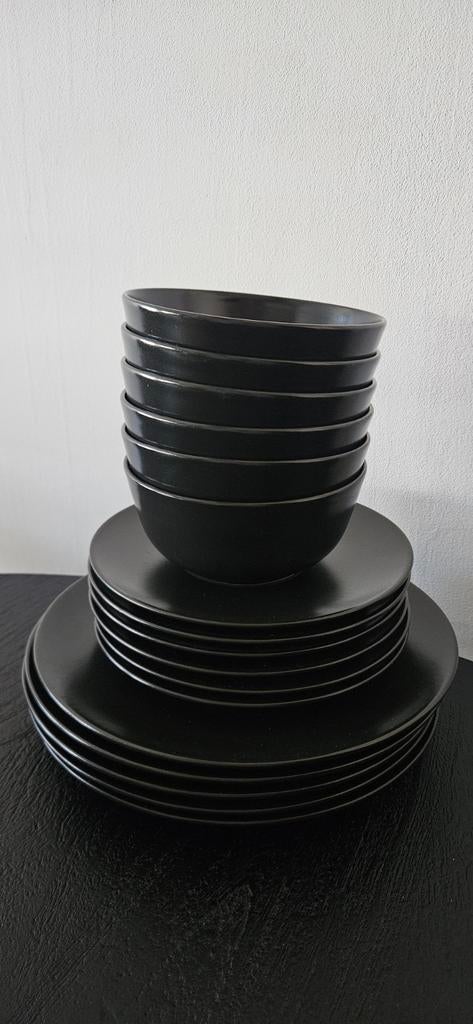 Ikea serviesset zwart, Ophalen of Verzenden