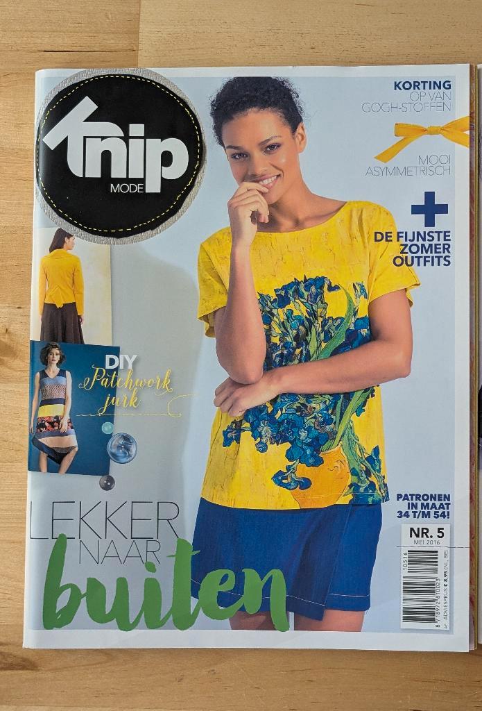 Knip mode nr 5 mei 2016 asymmetrisch, kimono, blouse rits, Hobby en Vrije tijd, Kledingpatronen, Gebruikt, Vrouw, Knipmode, Ophalen of Verzenden