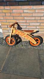 Houten loopfiets giraffe print, Ophalen, Gebruikt, Loopfiets