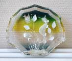 Vintage lucite presse papier: handgegraveerd, vis & zeepaard, Ophalen of Verzenden