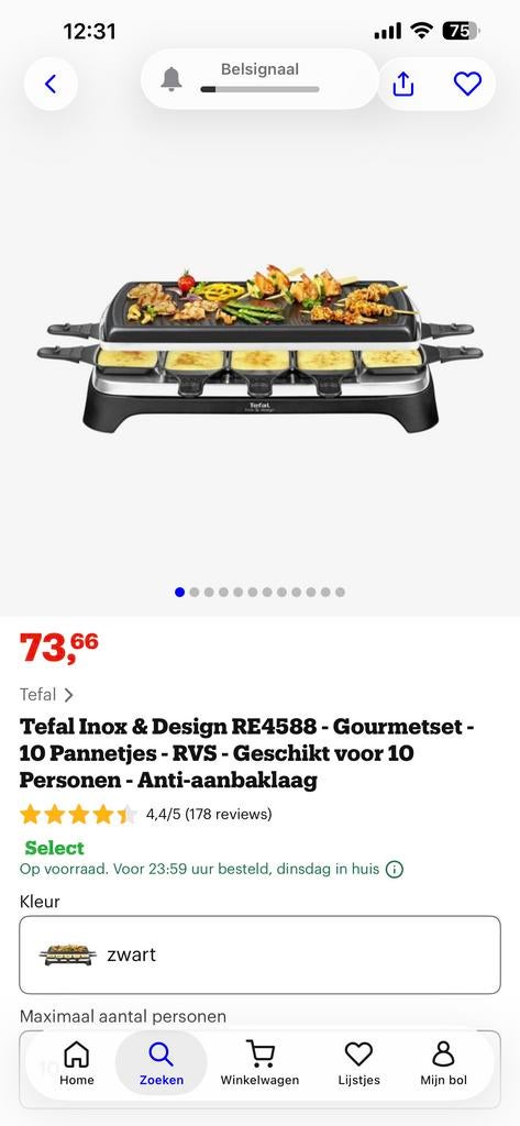 Tefal Inox & Design RE4588 Gourmetset (GRATIS), Witgoed en Apparatuur, Gourmetstellen, Ophalen, Gebruikt, 8 personen of meer