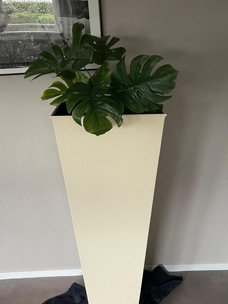 Stalen plantenbak 1 meter hoog, 40x40 cm, taps toelopend, Ophalen, Gebruikt, Minder dan 60 cm, Vierkant