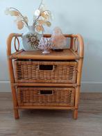 Vintage rotan ladekastje, Huis en Inrichting, Kasten | Ladekasten, Ophalen, Minder dan 50 cm, Gebruikt, 3 of 4 laden