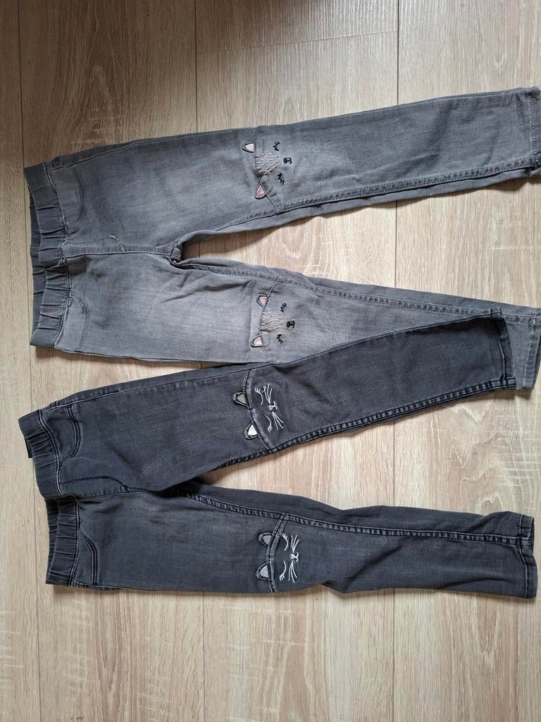 2x H&M Jegging 110, Broek, Gebruikt, Meisje, H&M