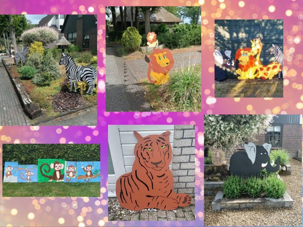 Straatversiering Jungle/ Afrikadieren te huur, Hobby en Vrije tijd, Feestartikelen | Verhuur, Gebruikt, Overige, Ophalen