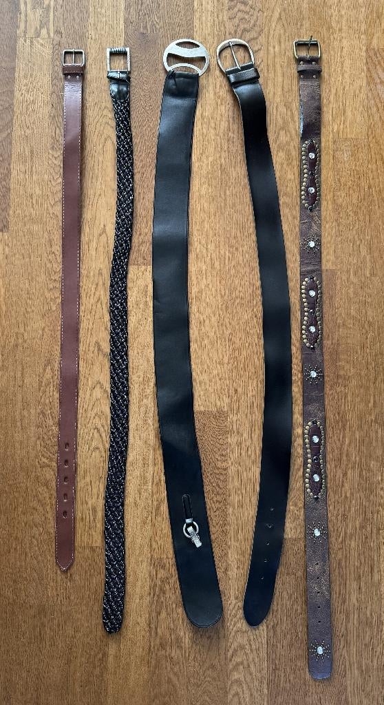 5x Riem Ceintuur o.a. Leer, Robako Ceintures, Ophalen of Verzenden, Zo goed als nieuw, Zwart, 100 cm of meer