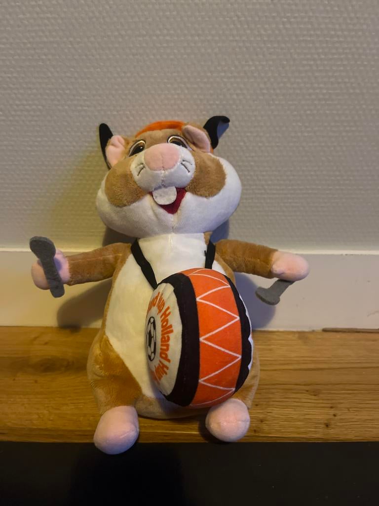 AH Hamster - Trommel, Kinderen en Baby's, Speelgoed | Knuffels en Pluche, Zo goed als nieuw, Overige typen, Ophalen of Verzenden