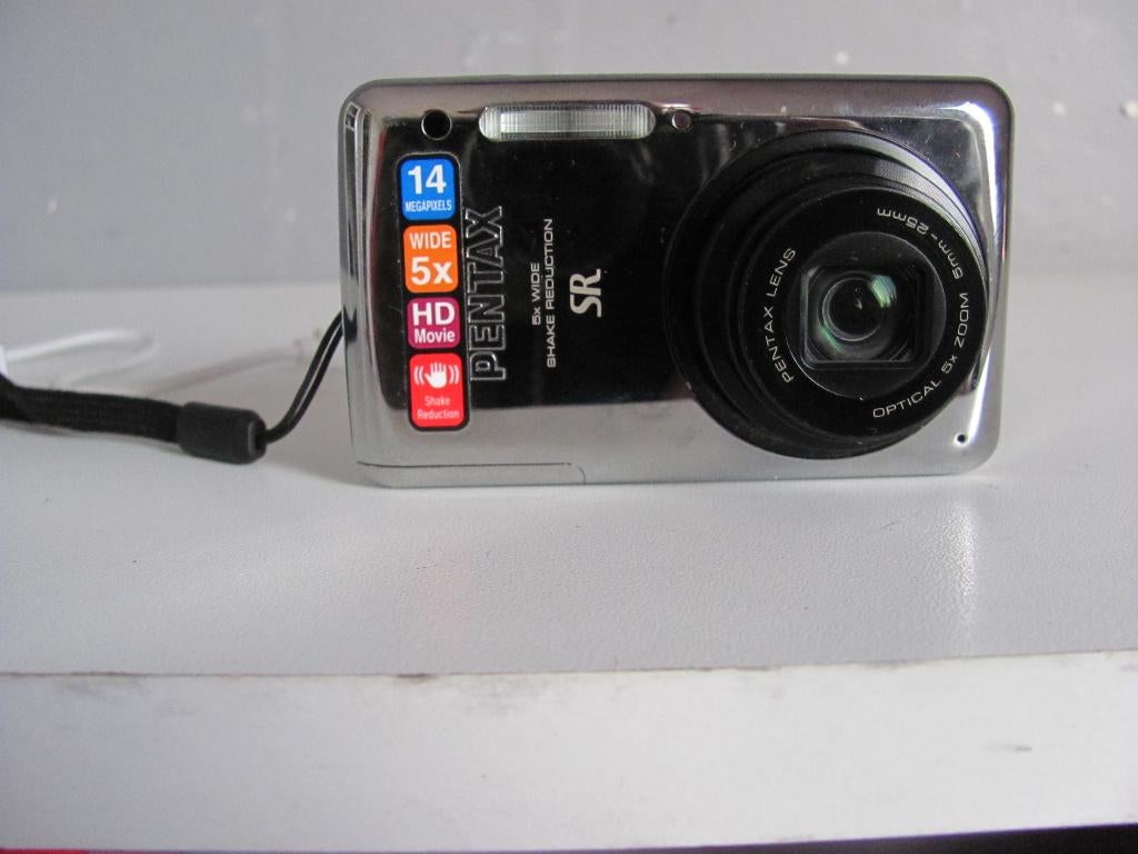 Pentax zilver 5x wide met shake reduction en 14mp HDmovie, Audio, Tv en Foto, Fotocamera's Digitaal, 14 Megapixel, Compact, Ophalen of Verzenden