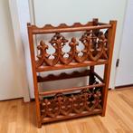 Vintage houten wijnrek flessenrek wijnfleshouder Art Deco, Ophalen, Gebruikt, 5 tot 15 flessen, Minder dan 50 cm